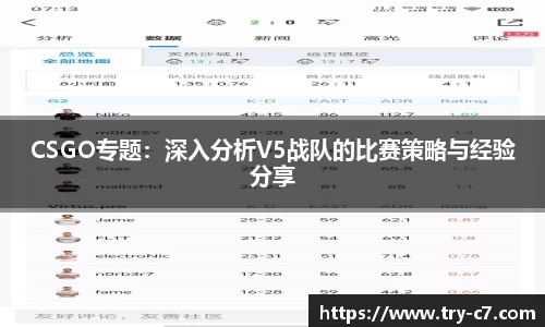 CSGO专题：深入分析V5战队的比赛策略与经验分享